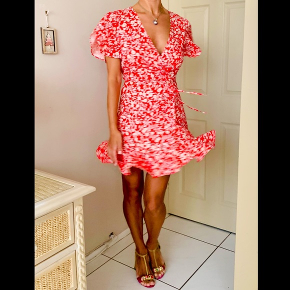 New Floral Wrap Dress - Picture 6 of 16